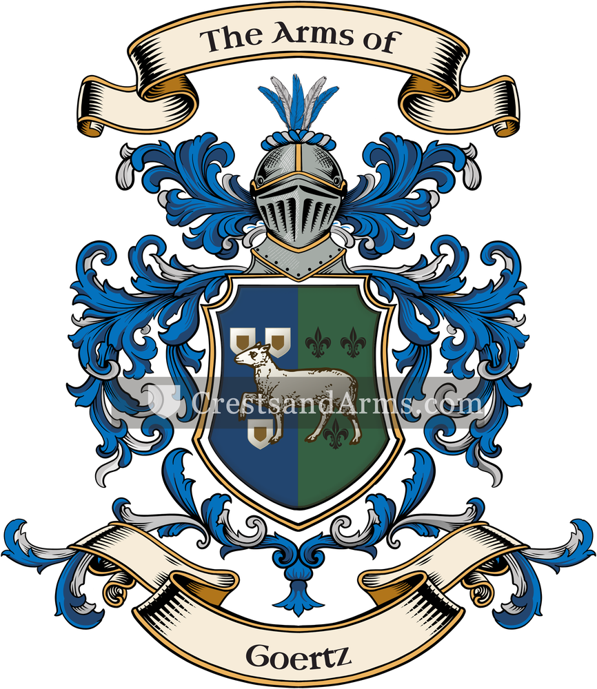The Goertz coat of arms, drawn from the recorded blazon