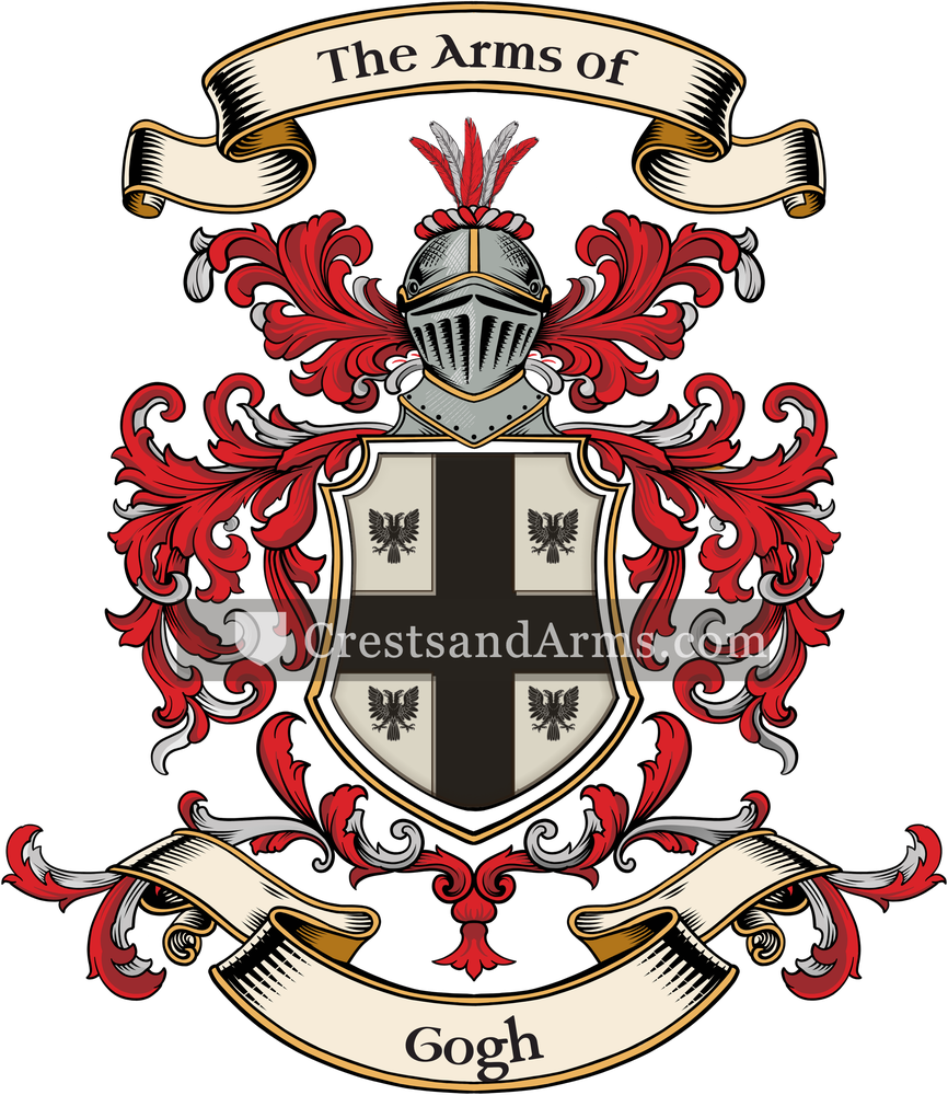 The Gogh coat of arms, drawn from the recorded blazon
