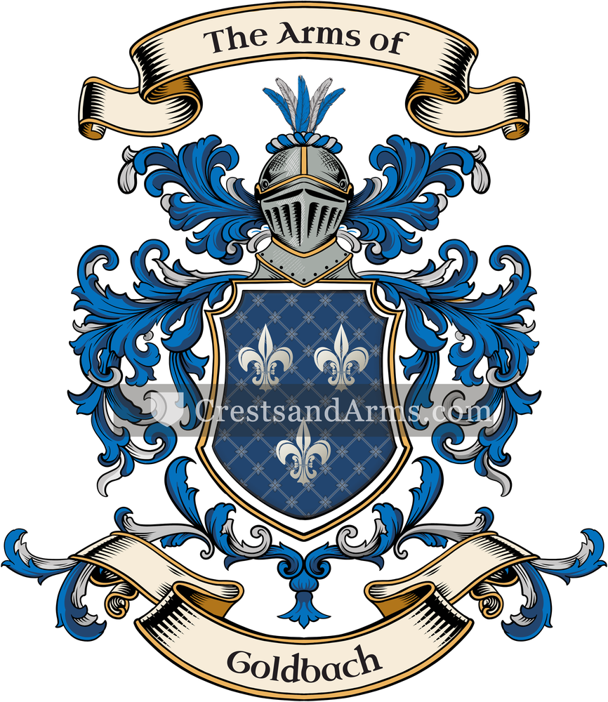 The Goldbach coat of arms, drawn from the recorded blazon