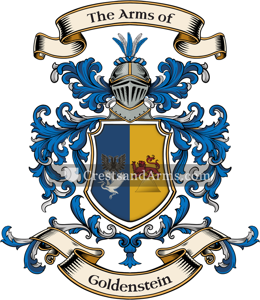 The Goldenstein coat of arms, drawn from the recorded blazon