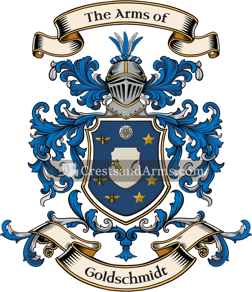 The Goldschmidt coat of arms, drawn from the recorded blazon