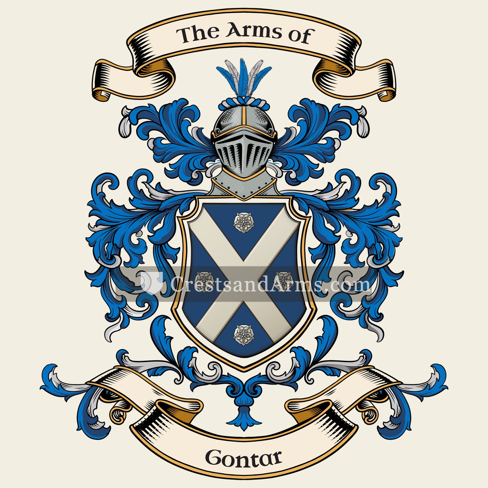 The Gontar coat of arms, drawn from the recorded blazon