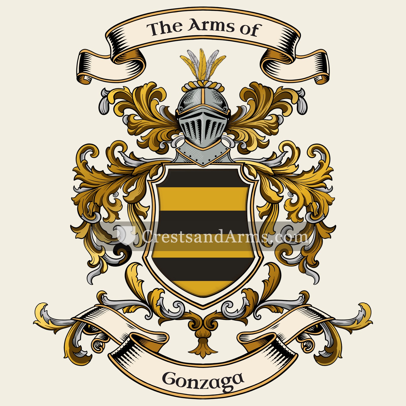 The Gonzaga coat of arms, drawn from the recorded blazon