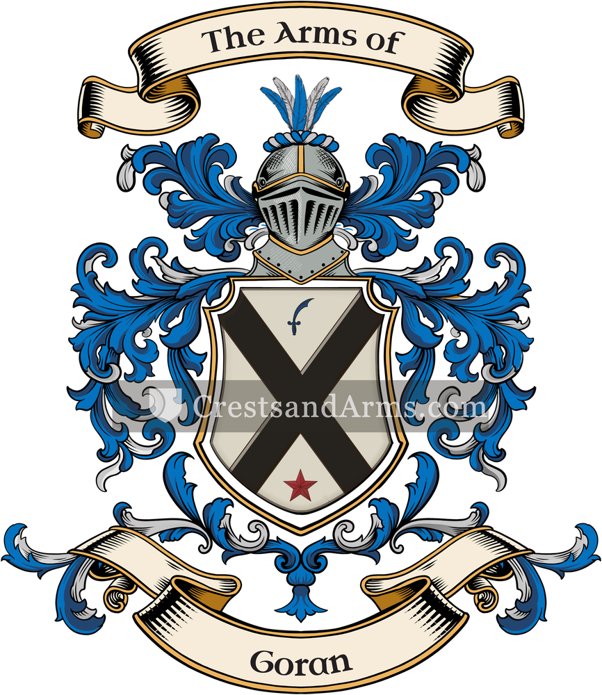 The Goran coat of arms, drawn from the recorded blazon