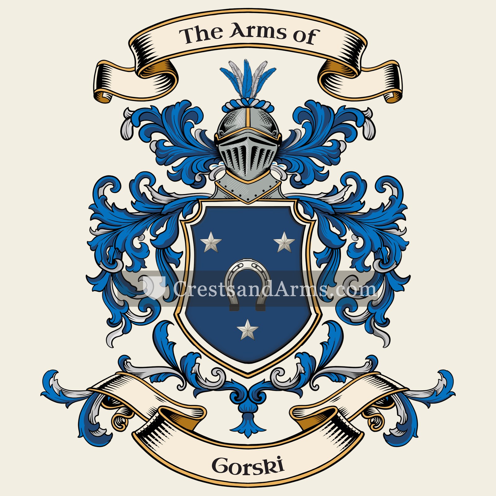 The Gorski coat of arms, drawn from the recorded blazon