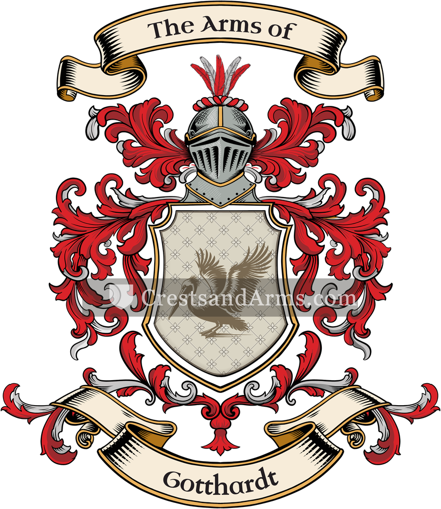 The Gotthardt coat of arms, drawn from the recorded blazon