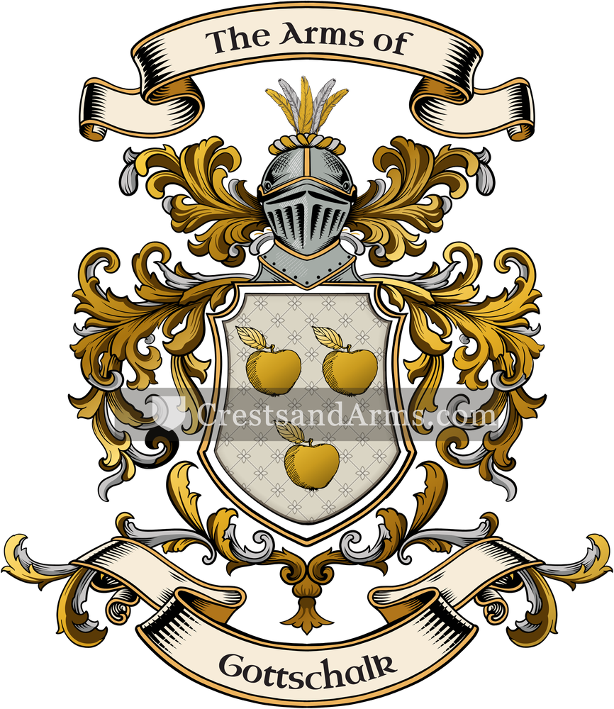 The Gottschalk coat of arms, drawn from the recorded blazon