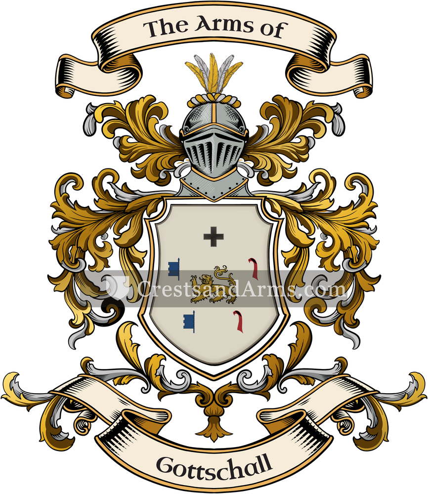 The Gottschall coat of arms, drawn from the recorded blazon