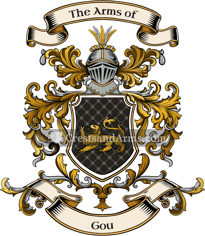 The Gou coat of arms, drawn from the recorded blazon