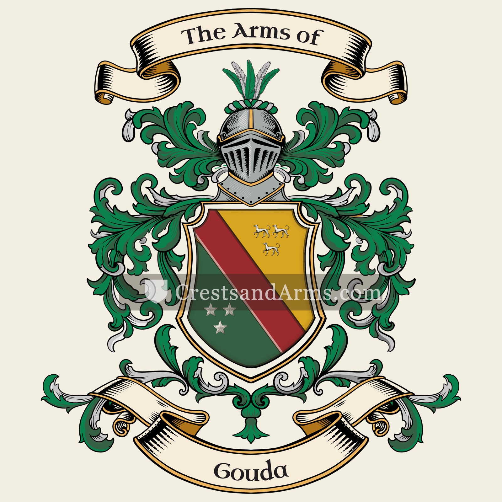 The Gouda coat of arms, drawn from the recorded blazon