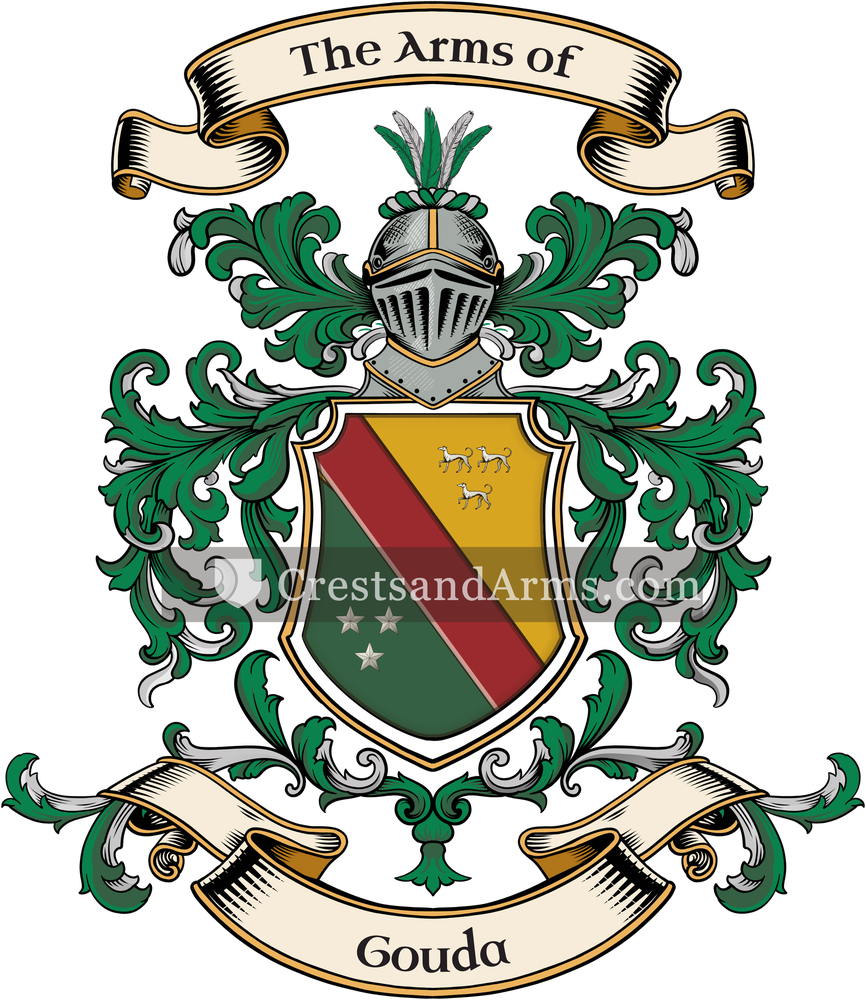 The Gouda coat of arms, drawn from the recorded blazon