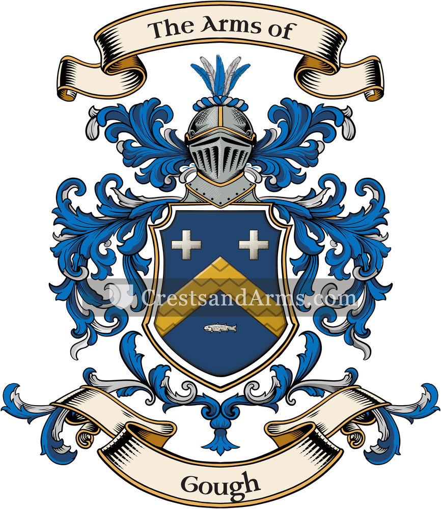 The Gough coat of arms, drawn from the recorded blazon