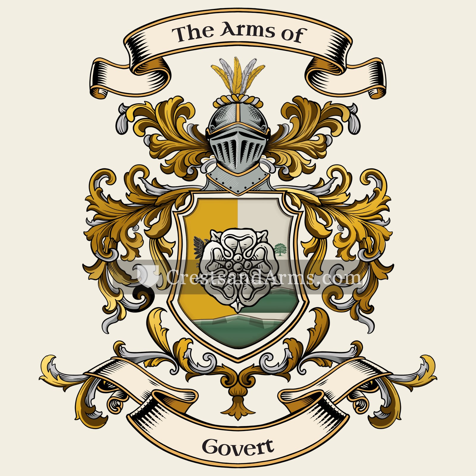The Govert coat of arms, drawn from the recorded blazon