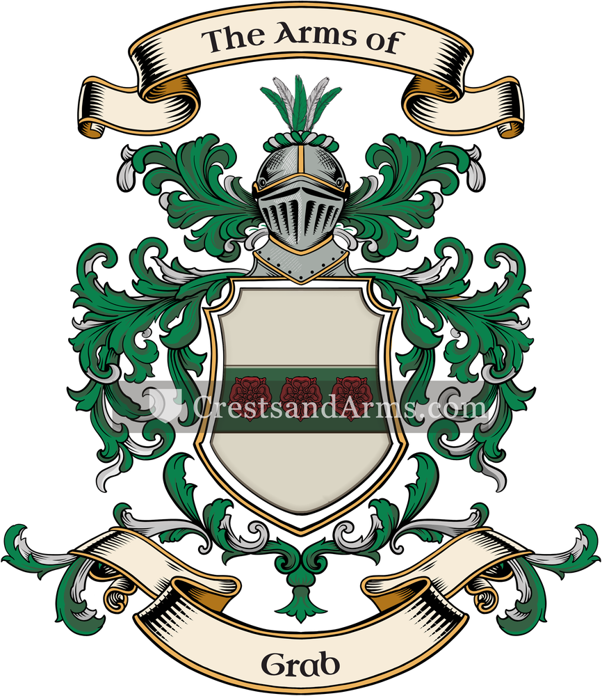 The Grab coat of arms, drawn from the recorded blazon