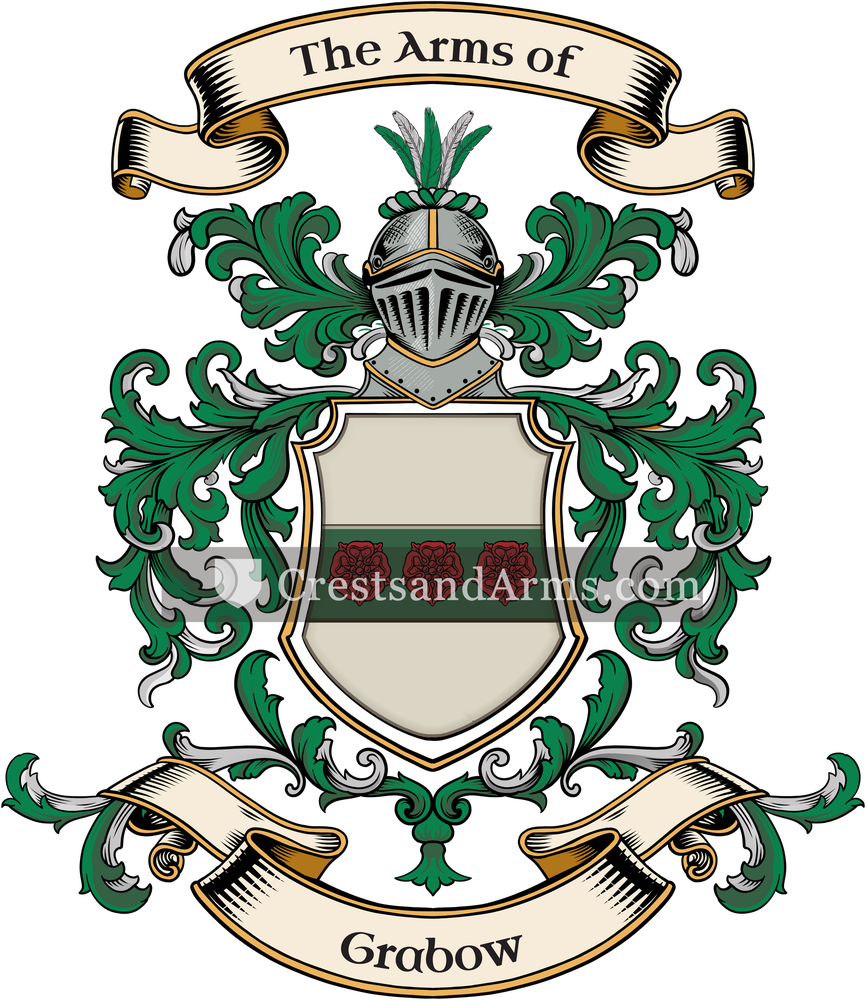 The Grabow coat of arms, drawn from the recorded blazon