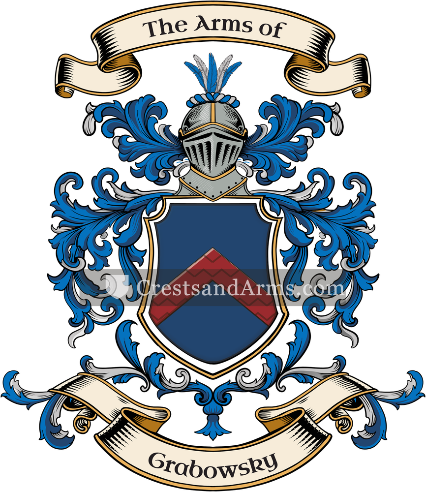The Grabowsky coat of arms, drawn from the recorded blazon