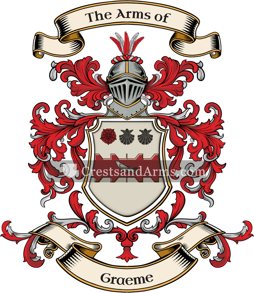 The Graeme coat of arms, drawn from the recorded blazon