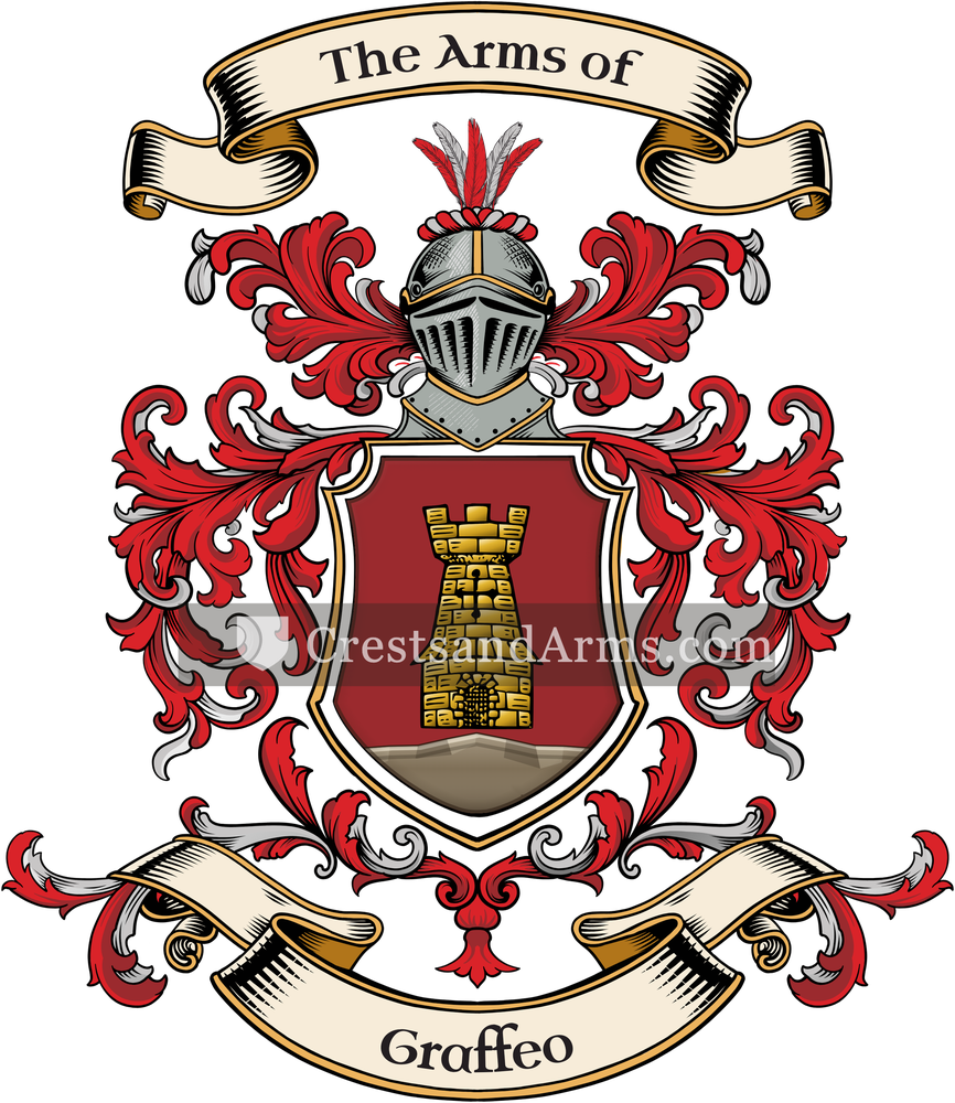 The Graffeo coat of arms, drawn from the recorded blazon