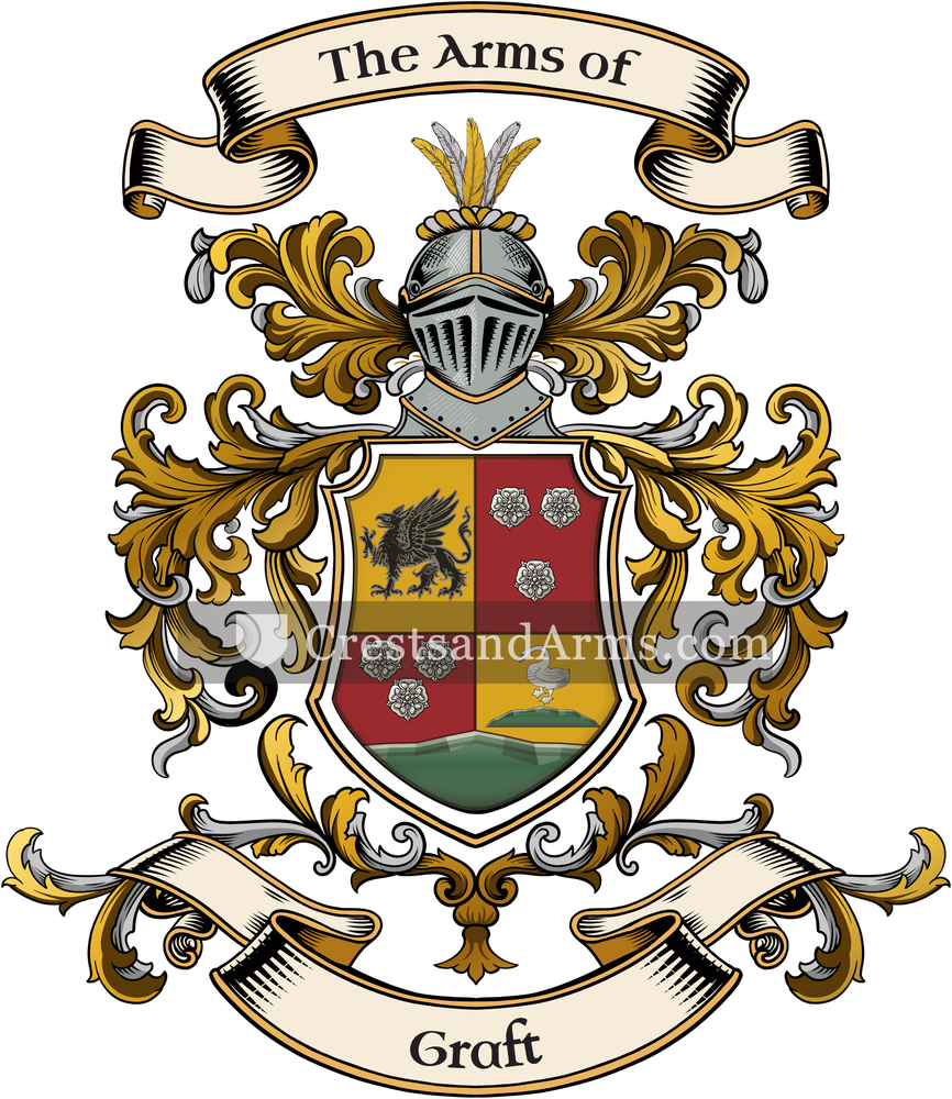 The Graft coat of arms, drawn from the recorded blazon