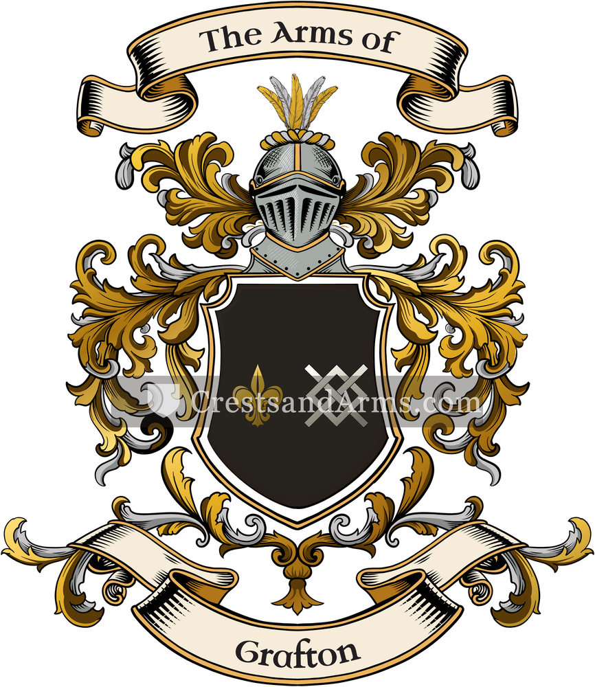 The Grafton coat of arms, drawn from the recorded blazon