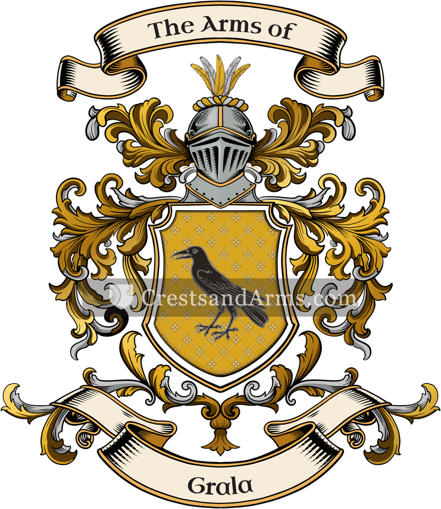 The Grala coat of arms, drawn from the recorded blazon