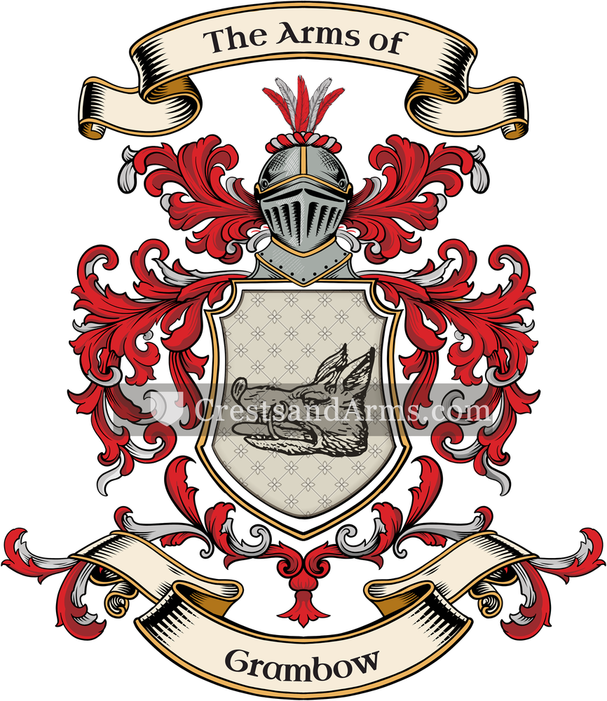 The Grambow coat of arms, drawn from the recorded blazon