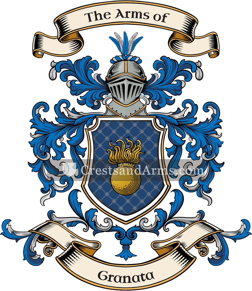 The Granata coat of arms, drawn from the recorded blazon