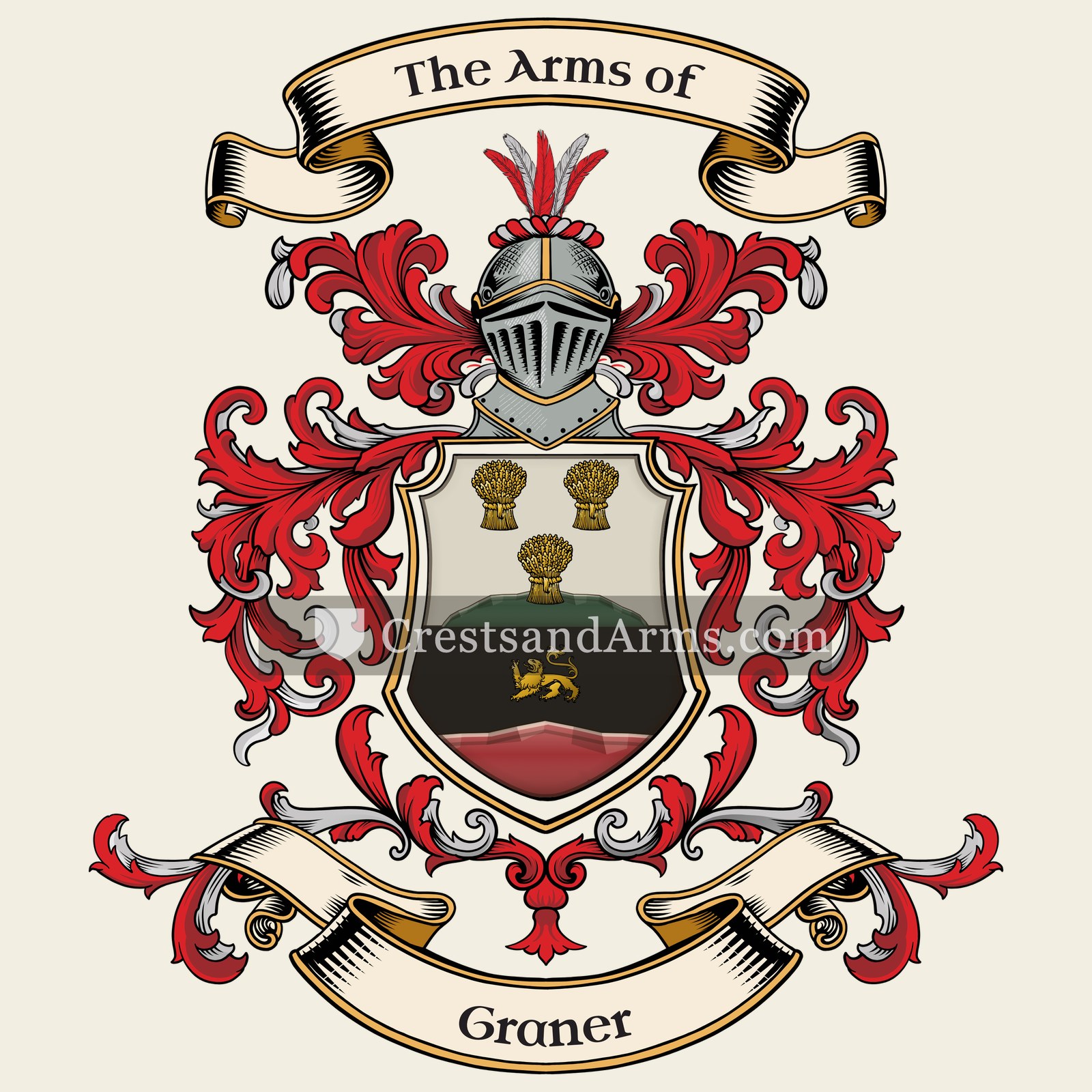 The Graner coat of arms, drawn from the recorded blazon