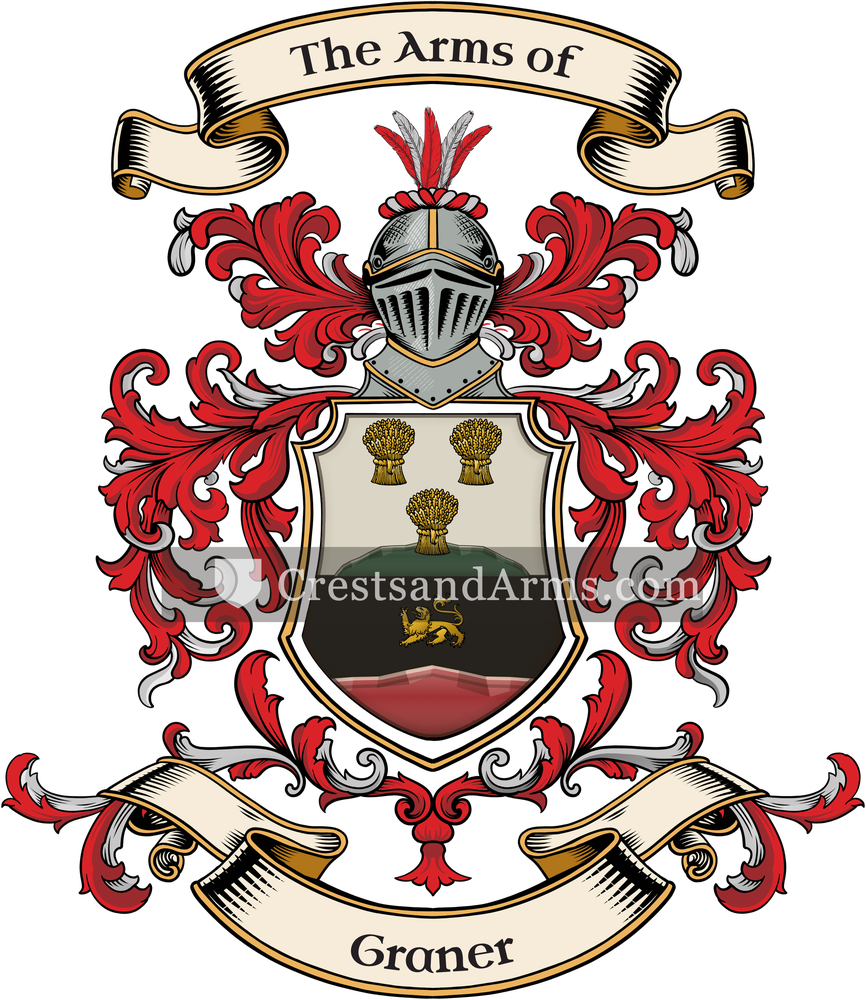 The Graner coat of arms, drawn from the recorded blazon