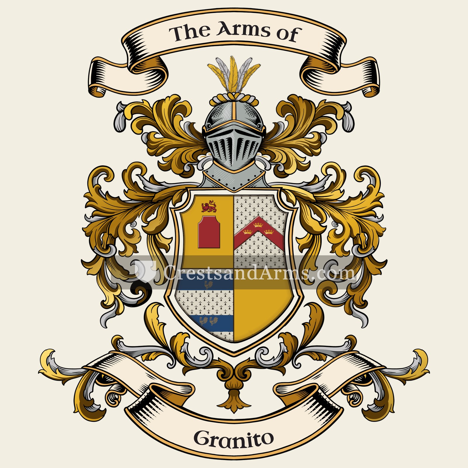 The Granito coat of arms, drawn from the recorded blazon