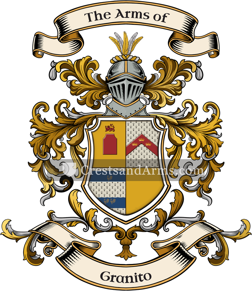 The Granito coat of arms, drawn from the recorded blazon