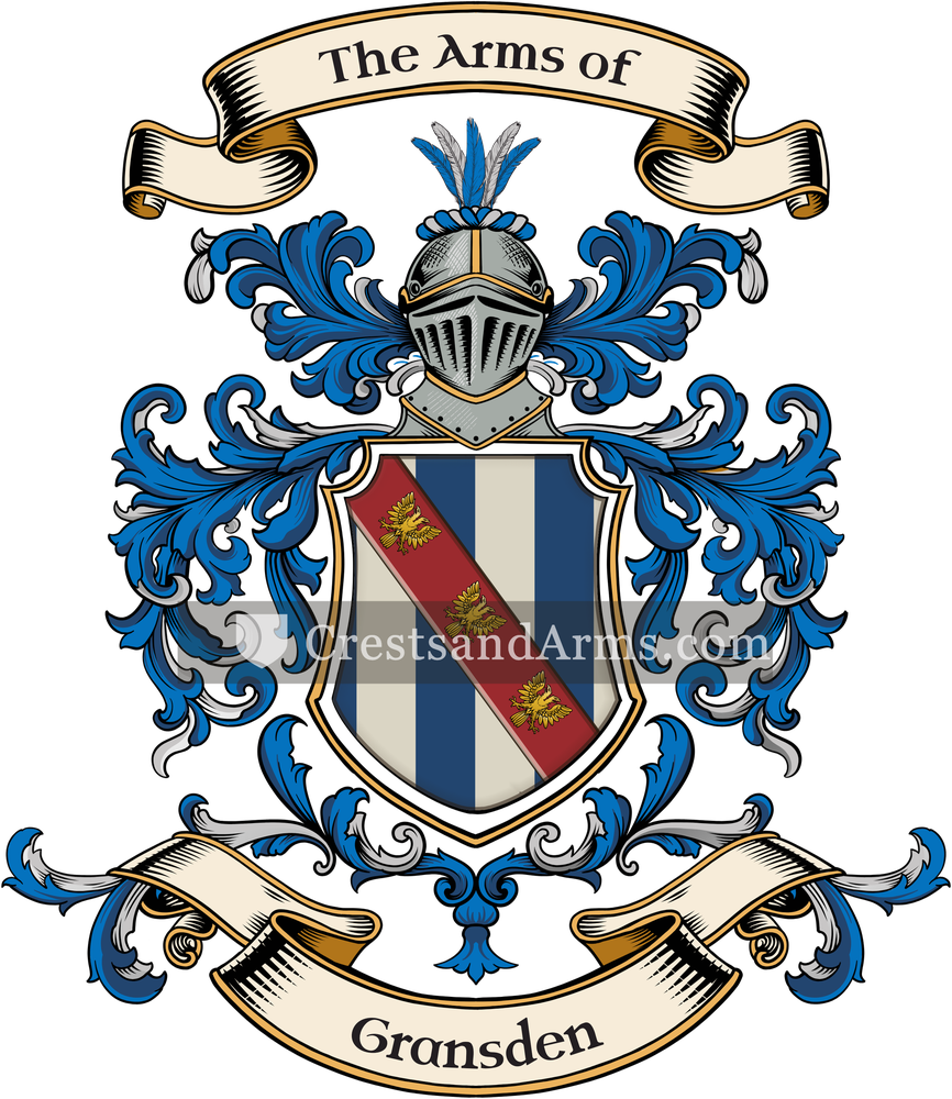 The Gransden coat of arms, drawn from the recorded blazon