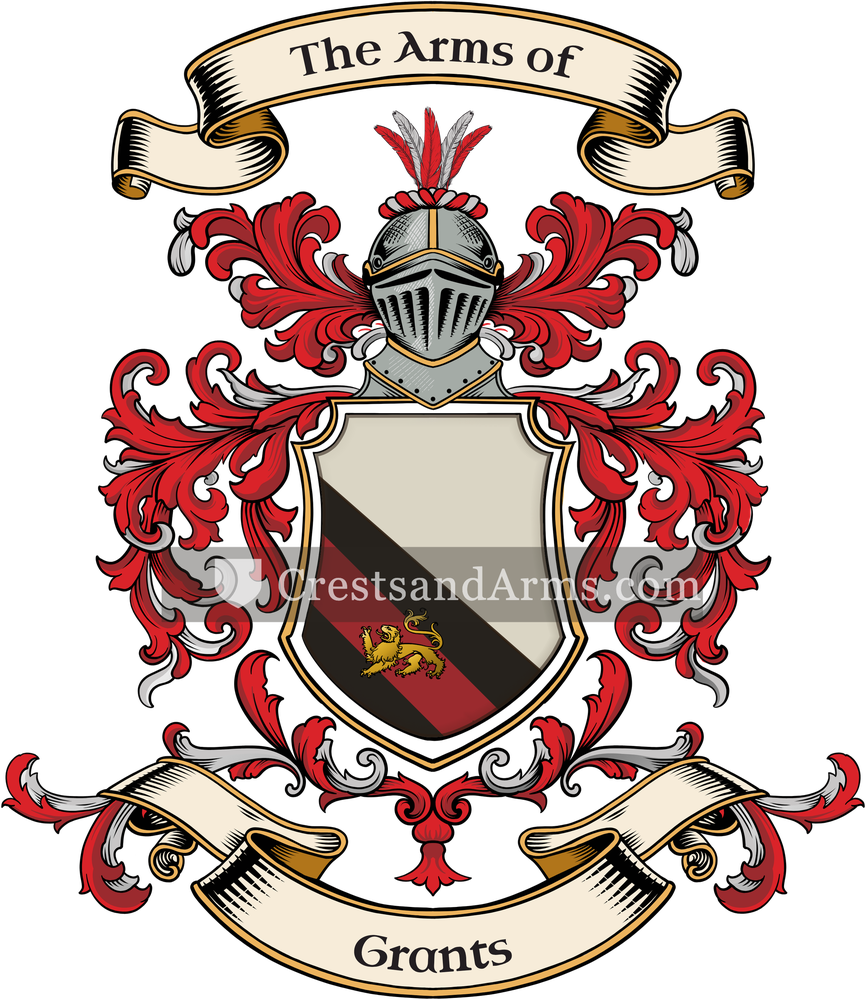 The Grants coat of arms, drawn from the recorded blazon