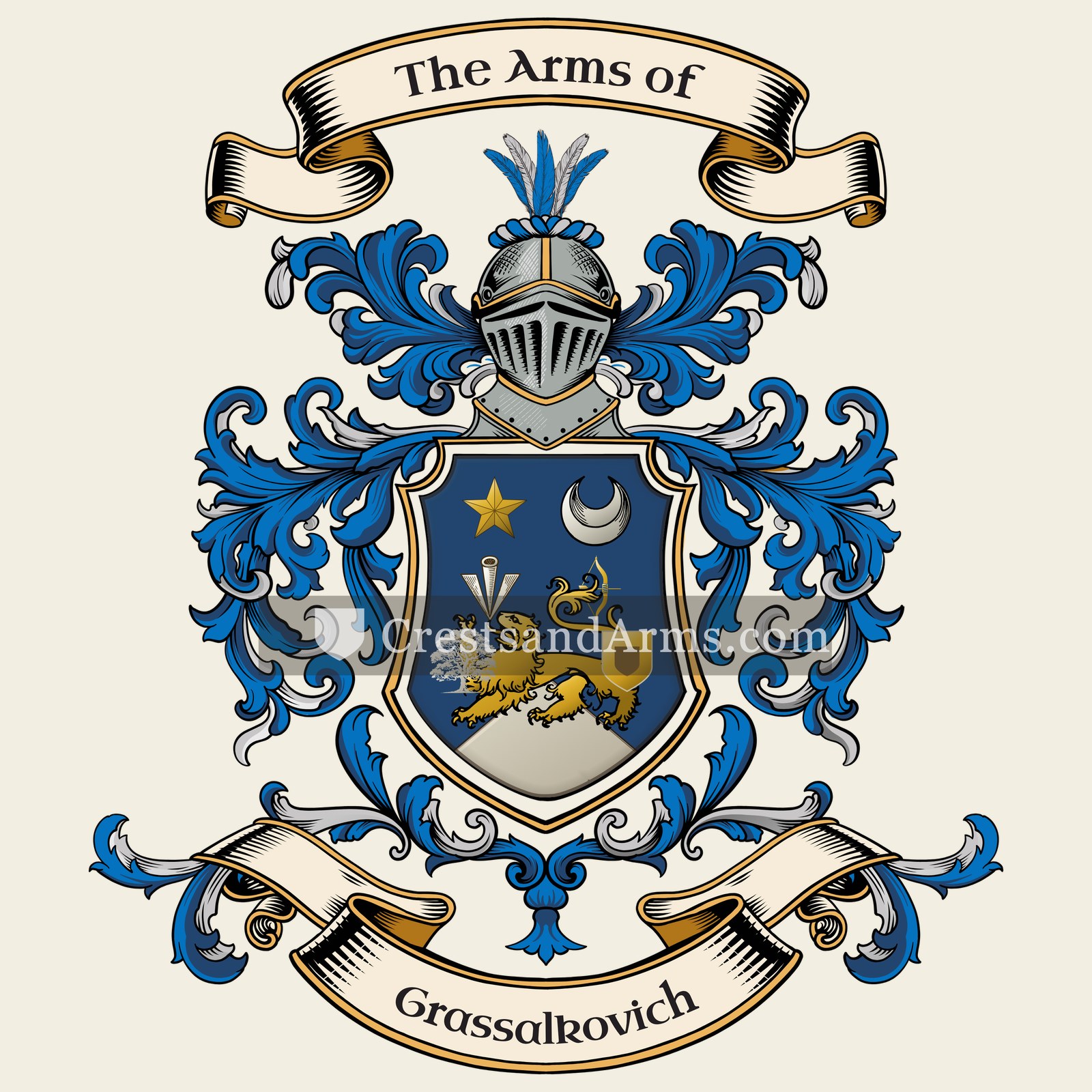 The Grassalkovich coat of arms, drawn from the recorded blazon