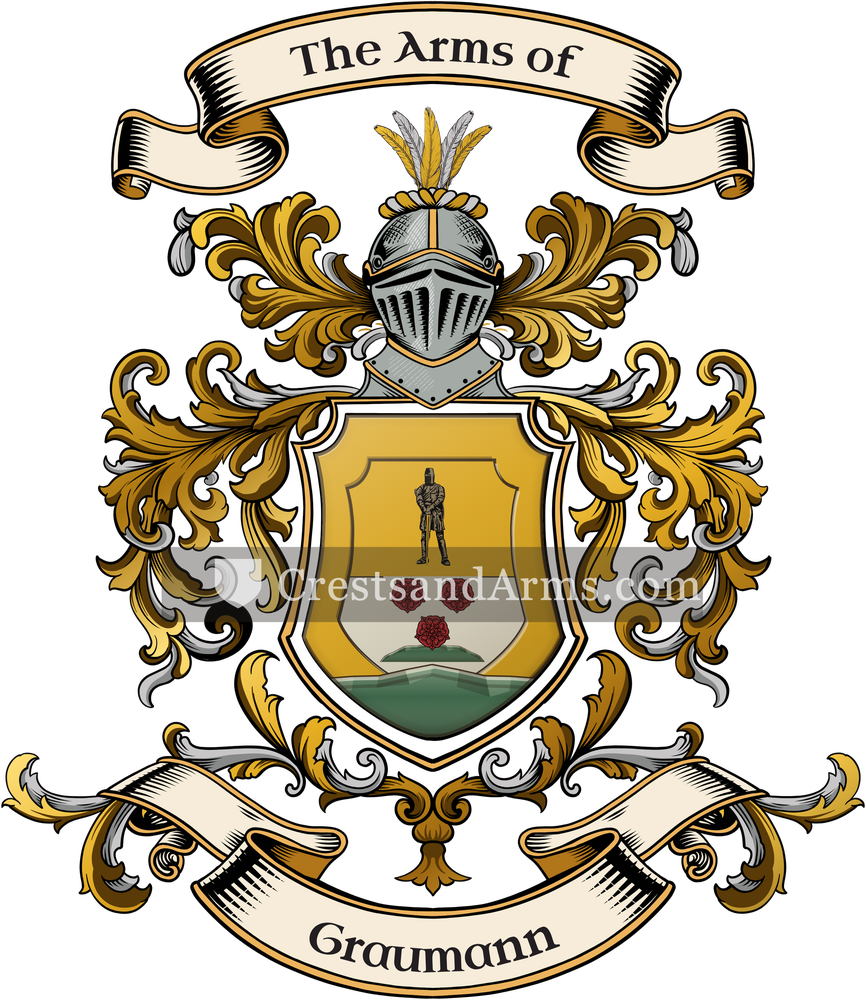 The Graumann coat of arms, drawn from the recorded blazon