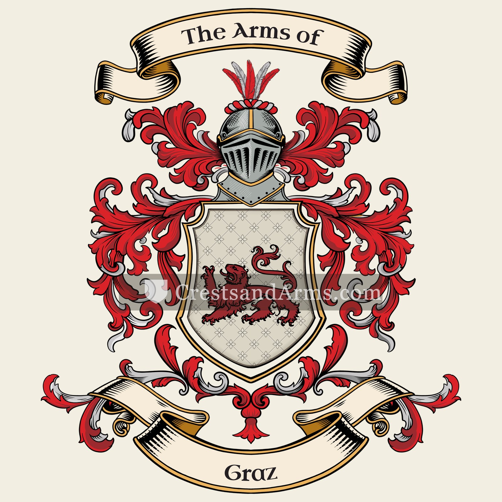 The Graz coat of arms, drawn from the recorded blazon