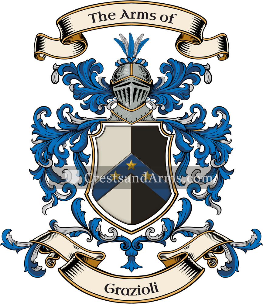 The Grazioli coat of arms, drawn from the recorded blazon
