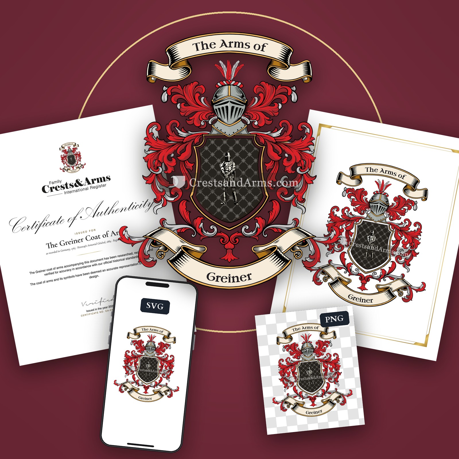 The Greiner arms on the coat of arms — digital pack