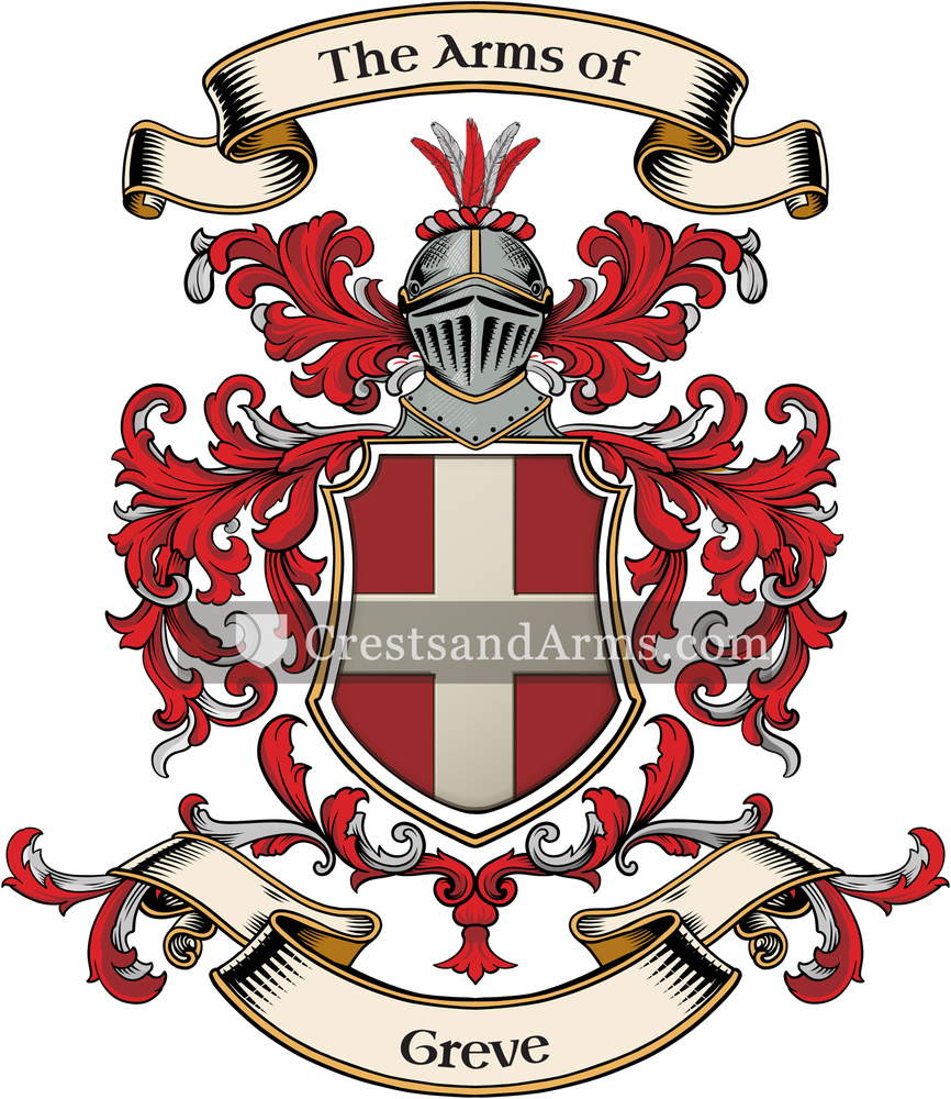 The Greve coat of arms, drawn from the recorded blazon