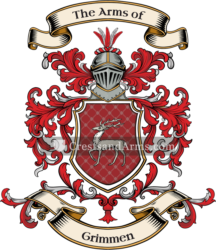 The Grimmen coat of arms, drawn from the recorded blazon