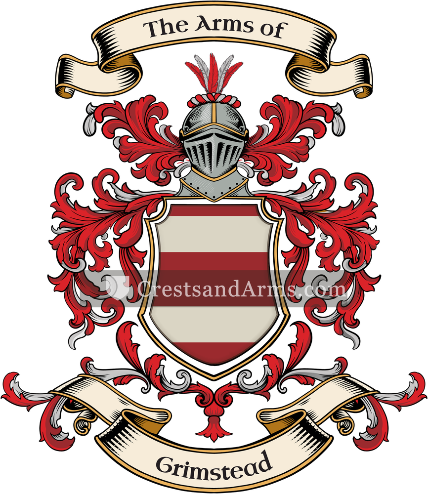 The Grimstead coat of arms, drawn from the recorded blazon