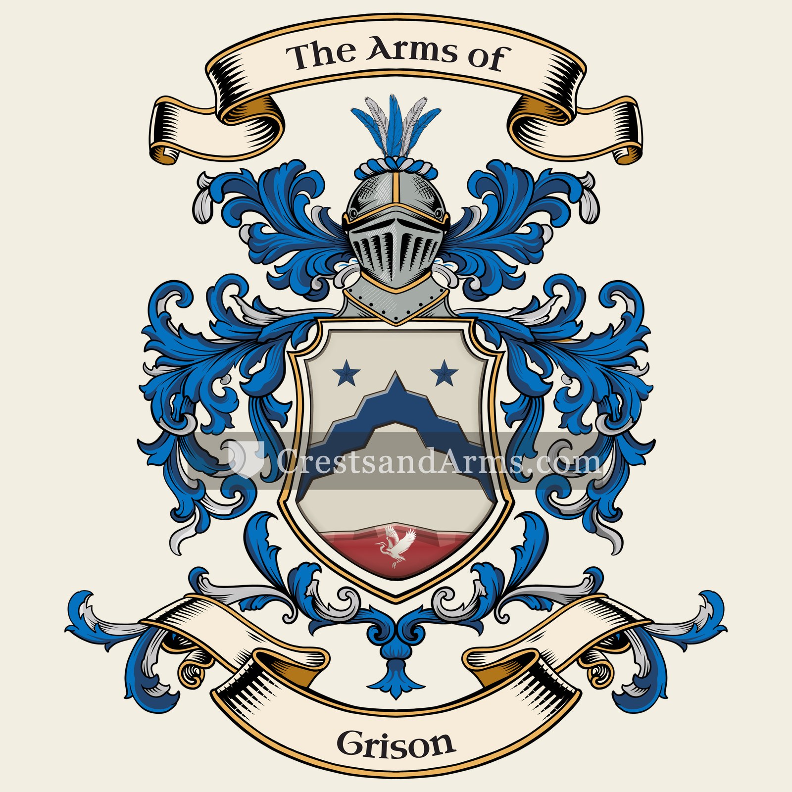 The Grison coat of arms, drawn from the recorded blazon