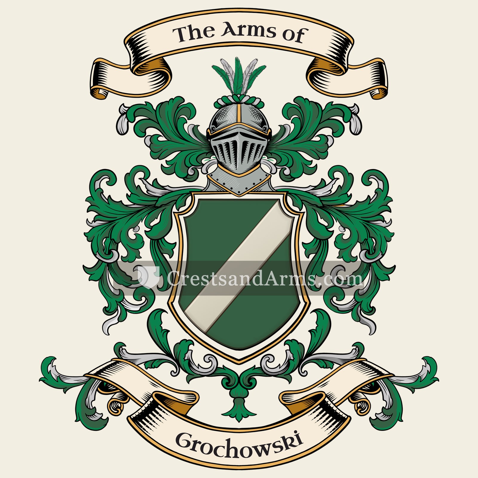 The Grochowski coat of arms, drawn from the recorded blazon