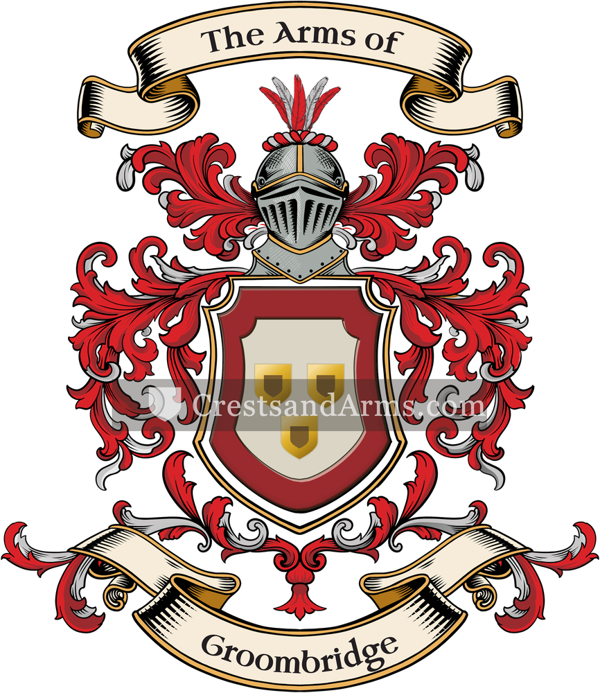 The Groombridge coat of arms, drawn from the recorded blazon