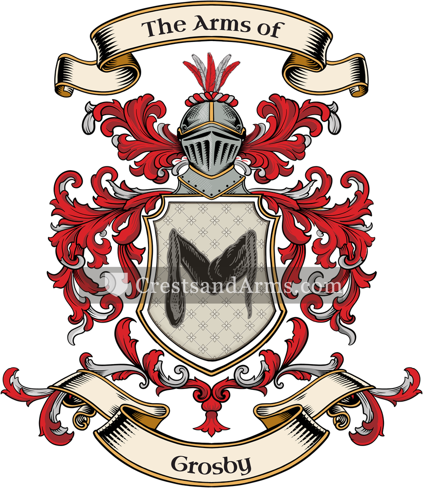 The Grosby coat of arms, drawn from the recorded blazon