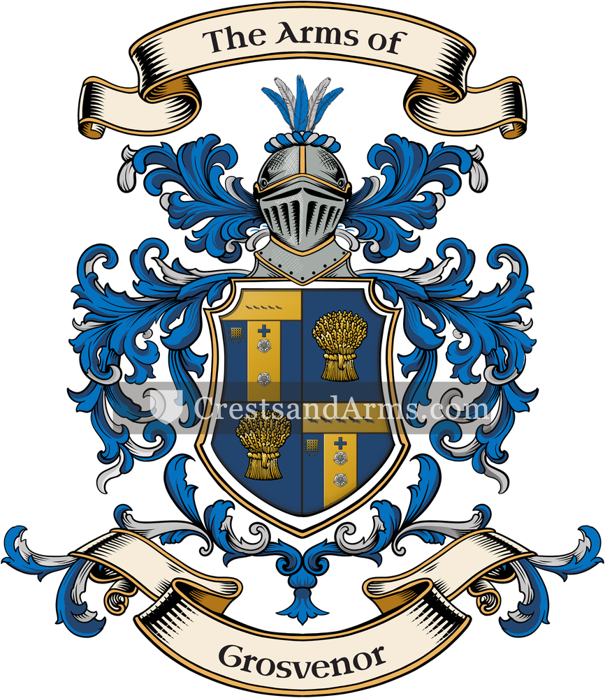 The Grosvenor coat of arms, drawn from the recorded blazon