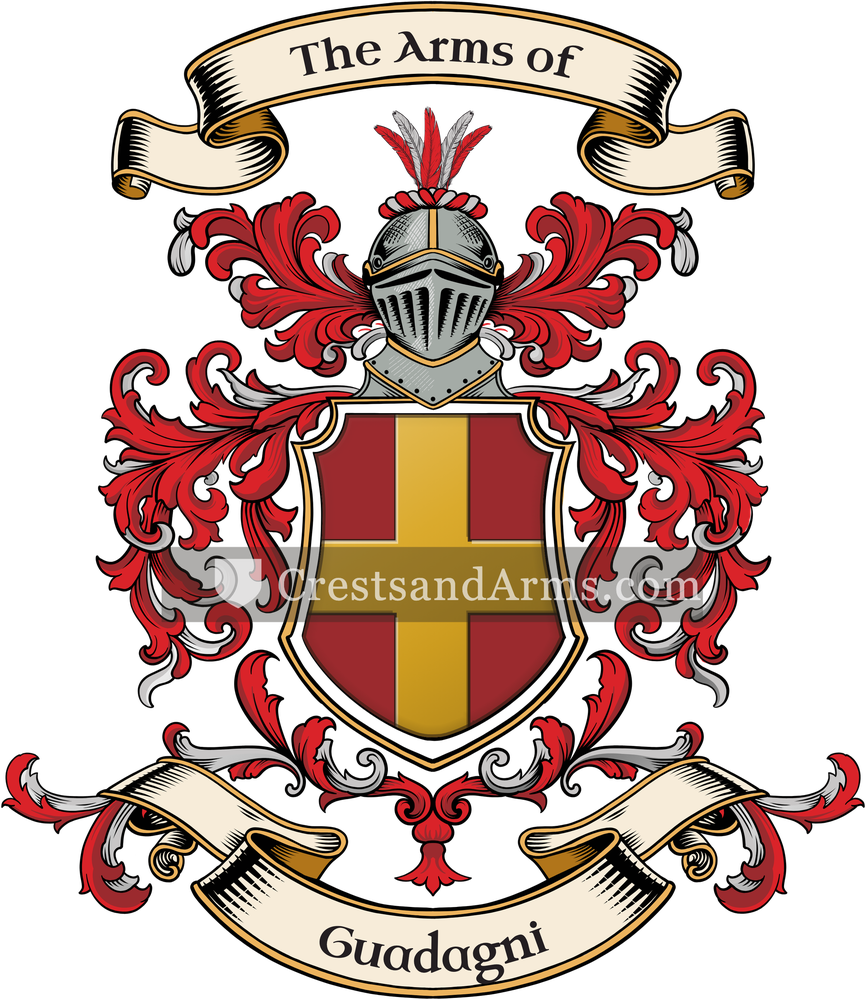The Guadagni coat of arms, drawn from the recorded blazon