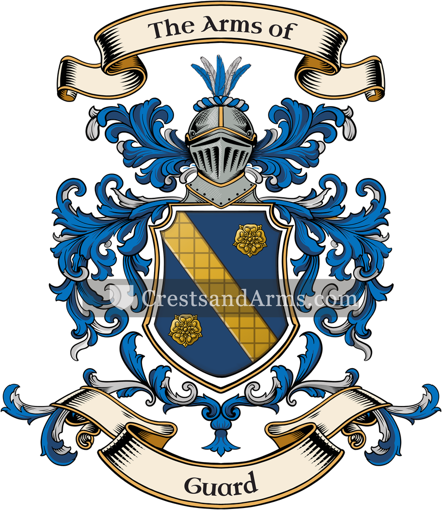 The Guard coat of arms, drawn from the recorded blazon