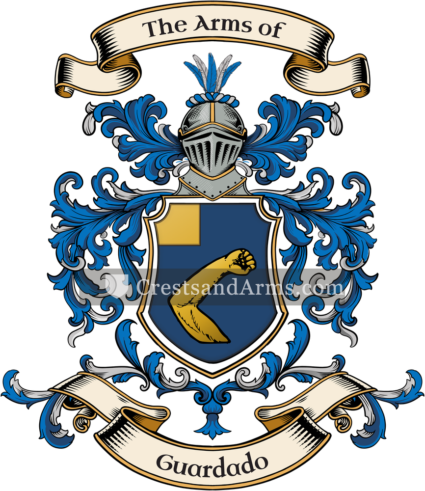 The Guardado coat of arms, drawn from the recorded blazon
