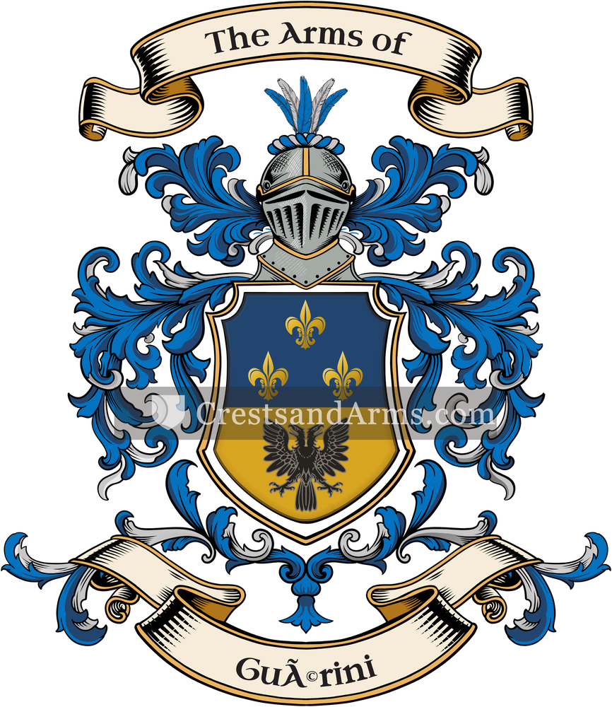 The Guérini coat of arms, drawn from the recorded blazon